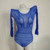 Ropa de una pieza de malla con pedrería caliente nueva transfronteriza, jacquard, lencería sexy, malla hueca, ropa de una pieza, ropa sexy de malla