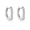 Brincos de Argola Zircônia Versáteis para o Dia a Dia, Ear Cuffs, Brincos de Design Exclusivo em Prata de Lei S925 para Mulheres com um Toque de Luxo