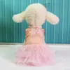 Moda Nuevos Suministros de Ropa para Mascotas Chifón Princesa Talla Perro Gato Falda Teddy Pomerania Vip Primavera y Verano