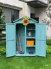 Gabinete de Almacenamiento para Exteriores, Madera Anticorrosiva, Cuarto de Almacenamiento Moderno a Prueba de Sol, Balcón de Jardín, Caja de Herramientas para Patio, Gabinete Varios
