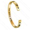 Explosões Transfronteiriças Joias Inspirador Continue Indo Pulseira com Letras Aço Titânio Pulseira em Forma de Seta c