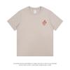 Ropa para Hombre 2025 Nueva Camiseta de Algodón Puro con Estampado de León de la Suerte para Hombre Cuello Redondo Holgada Colorida Parte Inferior de Pareja Ins para Mujer