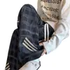 Pantalones Rayados Negros para Hombre Otoño e Invierno Pantalones Cargo Americanos de Secado Rápido Tres Rayas Rectos Deportivos Casuales Pantalones Largos
