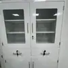 Armário Alto de Laboratório Todo em Aço, Armário para Utensílios com Porta de Vidro, Prateleiras Ajustáveis, Ferragens de Aço Inoxidável 304 Personalização