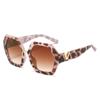 Nuevas gafas de sol de moda de montura gruesa transfronterizas estampado de leopardo para dama gafas de sol de metal con montura en V para mujer fabricantes venta al por mayor 8810