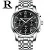 Reloj Deportivo Multifuncional para Hombre de Marca de Moda Esfera con Tres Ojos Seis Manecillas Cronometraje Resistente al Agua Luminoso Reloj para Hombre