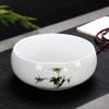 Porcelana blanca de alta calidad de grado superior, grande para lavar el té, accesorios de cerámica para el té, esmalte azul y blanco, para lavar pinceles, logotipo simple imprimible