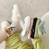 Calcetines de forro polar coral para mujer, flor, invierno, media pantorrilla, forrados de forro polar, gruesos, para casa, invierno, cálidos para el suelo, para dormir, no sueltan pelusa