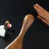 Pente de Massagem Exclamação de Sândalo Dragão e Fênix 22 Pontas de Massagem para Unhas Cabeça de Massagem Meridiana Pente para Cabelo Longo Portátil Casa Madeira Maciça Sem Pintura