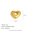 Mengjia Moda DIY Simples Versátil Pingente de Anel Aço Inoxidável Banhado a Ouro 18K Geométrico Vazado Torcido Pingente Joia