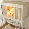 Cortina de cama mosquitera blackout para dormitorio estudiantil integrada para literas, cortina de encaje engrosada a prueba de mosquitos para dormitorio