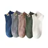 Calcetines de Algodón Puro para Hombre, Verano Anti-Olor, Absorbentes de Sudor, Estilo Étnico Retro, Calcetas Tipo Boat, Calcetas Cortas de Corte Bajo, Calcetines Casuales Deportivos Modernos para Hombre