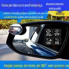 Espelho retrovisor de carro sem bordas pequeno espelho redondo HD espelho de ponto cego espelho auxiliar de ré sem bordas de 360 graus espelho grande angular
