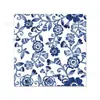 Bp001 Plato de Papel con Tema de Porcelana Azul y Blanca Vajilla para Fiesta Festiva para 8 Personas Plato de Papel Desechable Decorativo Estilo Chino