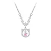 Collar de Gatito con Diamante Rosa Chapado en Plata S925 para Mujer Lujo Accesible Nicho Collar para Clavícula Joyería Colgante Nuevo Estilo Caliente 2025