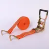 Tensionador de Catraca Personalizado pelo Fabricante Gancho Duplo Amarração de Carga Suporte de Carga Cinto de Amarração Espessado Corda Larga Cinta Plana