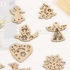 Colgantes de Navidad Decoraciones para Árbol de Navidad Colgantes Accesorios de Madera Copo de Nieve de Madera Escandinavo Reno Puesto de Regalos Mayoreo