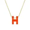 Collar con Colgante Letra H de Acero de Titanio de Alta Gama, Moda Chapado en Oro para Mujer, Cadena para Clavícula Estilo Ins Transfronterizo, Lujo Ligero