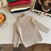 Ropa para Niños 2025 Invierno Suéter de Cuello Alto de Color Puro Estilo Coreano Suave y Ceroso para Niños y Niñas, Camisa Gruesa de Jersey para Niños