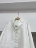 Chaqueta Estilo Coreano Moda Dongdaemun Sencilla Versátil Cortavientos Cuello Alto Cierre Cárdigan Suelta para Mujer Chaqueta con Capucha
