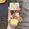 Llavero Original de Cerdo Mengmeng Donut Lindo Dibujo Animado Comida Postre Cadena de Cuentas Colgante para Mochila de Estudiante Regalo