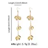 Comercio Electrónico Transfronterizo Pendientes Largos Colgantes de Flor y Hoja de Metal con Temperamento de Moda Collar de Cadena en Y Estilo Ins Simple