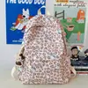 Mochila Estudiante Estampado Leopardo Retro Mochila Gato de Dibujos Animados Mochila Estudiante Gran Capacidad Ligera Simple Mochila de Viaje