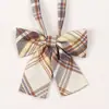 Gravata Borboleta JK Feminina Estilo Japonês Uniforme Xadrez Gola Pequena Floral Estilo College Camisa de Uniforme Escolar Sem Costura Traje de Marinheiro Preguiçoso Gravata Borboleta