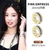 Grampo de Cabelo Estilo Noite Gritante de Yu Shuxin 2025 Novo Grampo de Cabelo Trançado de Metal Argola Redonda com Strass Acessório de Cabelo