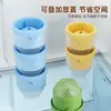 Molde Grande para Bolas de Hielo de Grado Alimenticio Herramienta para Hacer Hielo para Whisky, Esfera de Cubo de Hielo para Uso Doméstico, Charola Redonda Grande de Silicona para Hielo