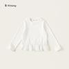 Ropa para Niños Youbao Estilo Otoño Camiseta Básica Mediana y Grande para Niños con Capa Interior de Encaje Ropa para Niñas Tops para Niños Mangas Largas para Niñas