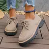 Zapatos de cuero para mujer de punta redonda, talla grande, transfronterizos, temporada primavera/otoño 2026, moda europea y americana, mocasines con plataforma de aumento de altura, en stock