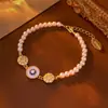 Pulseira de Pérolas Bússola Estrela Luxo Leve Pulseira de Alta Qualidade Meninas Nicho Novo Estilo Chinês Pulseira de Pérolas Zircônia Atacado