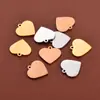 Comercio Exterior Venta Caliente Acero Inoxidable Forma de Corazón de Melocotón Amor Forma Accesorios de Joyería Pulido por un Lado Cepillado DIY Colgante para Collar Pulsera