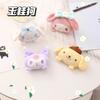 Broche de felpa de dibujos animados lindo muñeco caniche de jade pequeño colgante bolsa joyería diy accesorios para ropa al por mayor