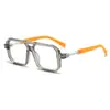Óculos de Sol Retangulares Vintage Transfronteiriços para Homens e Mulheres, Óculos de Sol com Ponte Dupla Estilo Europeu e Americano, Óculos de Sol da Moda Estilo Urbano Tendência