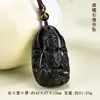 Pingente de Obsidiana Natural Buda da Medicina, Estilo Chinês Unissex Amuleto Buda do Ano de Nascimento Joia Presente