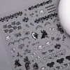 Pegatinas de Encaje Blanco y Negro para Manicura con Adhesivo Trasero Lujo Accesible Tela de Encaje Cortada Pegatinas para Uñas Joyería Dh772