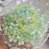 Polvo acrílico luminoso transparente relleno esmerilado cabeza de gato dorado cuentas de agujero recto hecho a mano diy accesorios para pulsera collar al por mayor