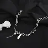 Nuevos accesorios de cadena de acero de titanio etiqueta de bola pequeña cadena de suéter de personalidad estilo frío INS celebridad de Internet colgante hip hop producto de moda