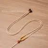 Corda de Pingente Simples Ajustável para Homens e Mulheres, Pingente de Jade, Joia de Cristal de Âmbar, Cordão de Colar