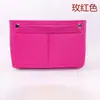 Bolsa de Maquillaje de Fieltro Multifuncional para Mujer Bolsa Interior de Viaje Gran Capacidad Cierre de Broche Bolsa de Almacenamiento Múltiples Compartimentos Bolsa de Maquillaje de Fieltro