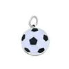 Estación Independiente Europea y Americana 2025 Verano Nueva Moda DIY Fútbol Voleibol Collar Colgante Encantos de Fútbol