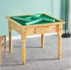 Mesa de Mahjong de Madeira Maciça para Uso Doméstico Venda por Atacado Mesa de Xadrez e Cartas Mahjong Esfregada à Mão Mahjong Manual Mesa de Xadrez e Cartas de Dormitório de Uso Duplo Mesa de Jantar Mesa de Mahjong