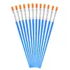 Pincéis de Ponta Plana para Arte Transfronteiriça Cerdas de Nylon Pincéis de Plástico Pincéis para Pintura DIY Infantil Tinta Guache Aquarela Pintura a Óleo