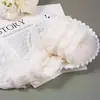 Tela de Borde de Gasa Tubo para el Cabello Anillo de Pelo Cinta Estilo Francés Suave Crema Decoración Interior Lazo Hueco Cinta Estilo Mori Tocado