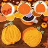 Nuevos posavasos decorativos de Halloween vintage hechos a mano con ganchillo para Amazon Europa y América, posavasos aislantes para la sala de estar
