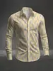 Camisa casual de manga larga impresa transfronteriza con un elegante diseño de estampado digital