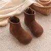 Botines Cortos de Leopardo para Niña Otoño Invierno Nuevos Retro Gamuza Suela Suave Antideslizantes Elegantes Versátiles Casuales Botinitos