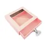 Cajas para Pestañas Multicolores con Ventana en Stock, Cajas tipo Cajón Transparentes Cuadradas con Ventana y Asas, Cajas de Empaque, Cajas de Empaque para Cosméticos